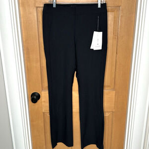 Athleta Stellar Flare Trouser Size 10 Black Pants Nylon Stretch NWT